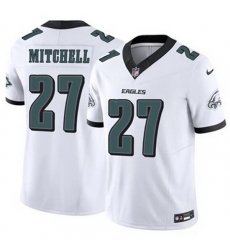 Youth Philadelphia Eagles Quinyon Mitchell #27 White F U S E Stitched NFL Jersey