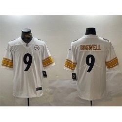 Men Pittsburgh Steelers 9 Chris Boswell White Vapor Untouchable Stitched Jersey