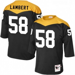 Mens Mitchell and Ness Pittsburgh Steelers 58 Jack Lambert Elite Black 1967 Home Throwback NFL Jersey