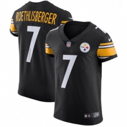 Mens Nike Pittsburgh Steelers 7 Ben Roethlisberger Black Team Color Vapor Untouchable Elite Player NFL Jersey