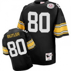 Mitchell And Ness Steelers 80 Jack Butler Black Stitched NFL Jersey