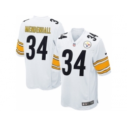 Nike Pittsburgh Steelers 34 Rashard Mendenhall White Game NFL Jersey