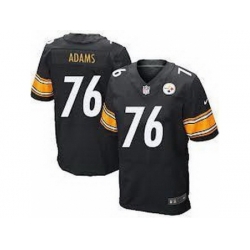 Nike Pittsburgh Steelers 76 Mike Adams Black Elite NFL Jersey