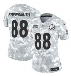 Women Pittsburgh Steelers 88 Pat Freiermuth 2024 F U S E Arctic Camo Salute To Service Limited Stitched Football Jersey