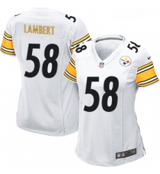 Womens Nike Pittsburgh Steelers 58 Jack Lambert Game White NFL Jersey