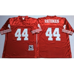 49ers 44 Tom Rathman Red Throwback Jersey