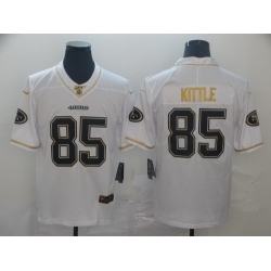 49ers 85 George Kittle White Gold Vapor Untouchable Limited Jersey