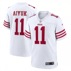 Men San Francisco 49ers 11 Brandon Aiyuk 2022 New White Stitched Game Jersey