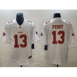 Men San Francisco 49ers 13 Brock Purdy White Vapor Untouchable Limited Stitched Jersey