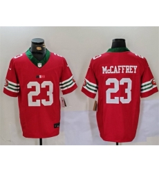 Men San Francisco 49ers 23 Christian McCaffrey Red F U S E  Mexico Vapor Limited Stitched Football Jersey