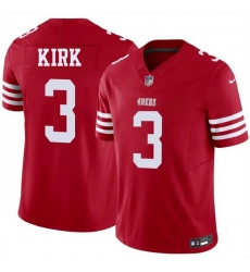 Men San Francisco 49ers  3 Christian Kirk Red 2026 F U S E  Vapor Untouchable Limited Stitched Football Jersey