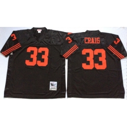 Men San Francisco 49ers 33 Roger Craig Black M&N Throwback Jersey