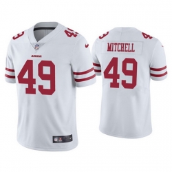 Men San Francisco 49ers 49 Elijah Mitchell White Vapor Limited Jersey