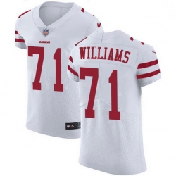 Men San Francisco 49ers 71 Trent Williams White Men Stitched NFL Vapor Untouchable Elite Jersey