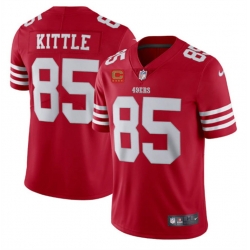 Men San Francisco 49ers 85 George Kittle 2022 Red With 1 Star C Patch Vapor Untouchable Limited Stitched Football Jersey