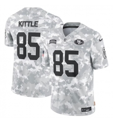 Men San Francisco 49ers 85 George Kittle 2024 Arctic Camo Salute To Service Limited Stitched Football Jersey