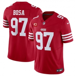 Men San Francisco 49ers 97 Nick Bosa Red 2023 F U S E  With 2 Star C Patch Vapor Untouchable Limited Stitched Football Jersey