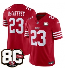 Men San Francisco 49ers Christian McCaffrey Red 80th Anniversary Patch 2026 F U S E Vapor Untouchabl2026 F U S E Vapor Untouchable Limited Stitched Foot Men San Francisco 49ers Christian McCaffrey Red 80th Anniversary Patch 2026 F U S E Vapor Untouchabl2026 F U S E Vapor Untouchable Limited Stitched Foot