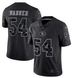 Men San Francisco 49ers Fred Warner #54 Black Reflective Limited Jersey Men San Francisco 49ers Fred Warner #54 Black Reflective Limited Jersey