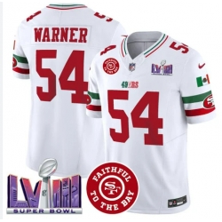 Men San Francisco 49ers Fred Warner #54 White F U S E Mexico Vapor Limited Stitched Football Jersey