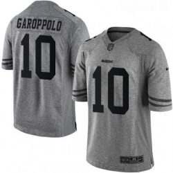 Mens Nike San Francisco 49ers 10 Jimmy Garoppolo Limited Gray Gridiron NFL Jersey