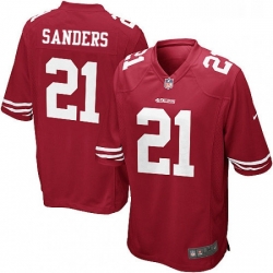 Mens Nike San Francisco 49ers 21 Deion Sanders Game Red Team Color NFL Jersey