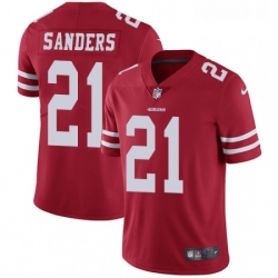 Mens Nike San Francisco 49ers 21 Deion Sanders Red Team Color Vapor Untouchable Limited Player NFL Jersey