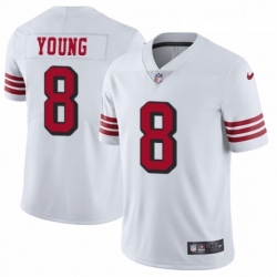 Mens Nike San Francisco 49ers 8 Steve Young Limited White Rush Vapor Untouchable NFL Jersey