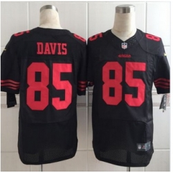 New San Francisco 49ers #85 Vernon Davis Black Alternate Men Stitched NFL Elite Jersey