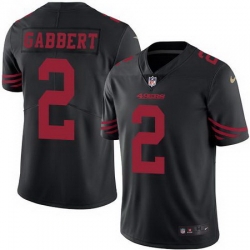 Nike 49ers #2 Blaine Gabbert Black Mens Stitched NFL Limited Rush Jersey