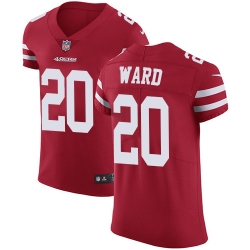 Nike 49ers #20 Jimmie Ward Red Team Color Mens Stitched NFL Vapor Untouchable Elite Jersey