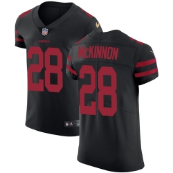 Nike 49ers #28 Jerick McKinnon Black Alternate Mens Stitched NFL Vapor Untouchable Elite Jersey