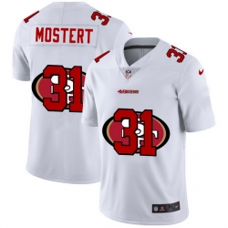 Nike 49ers 31 Raheem Mostert White Shadow Logo Limited Jersey