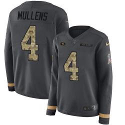 Nike 49ers #4 Nick Mullens Anthracite Salute to Service