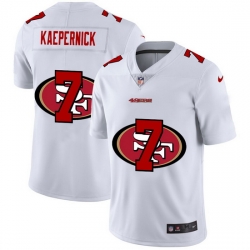 Nike 49ers 7 Colin Kaepernick White Shadow Logo Limited Jersey