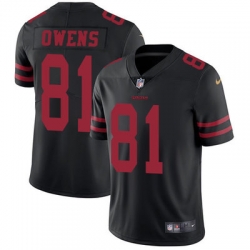 Nike 49ers #81 Terrell Owens Black Alternate Mens Stitched NFL Vapor Untouchable Limited Jersey