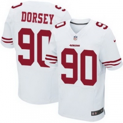 Nike 49ers #90 Glenn Dorsey White Mens Stitched NFL Elite Jersey