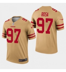 Nike 49ers 97 Nick Bosa Cream Inverted Legend Jersey