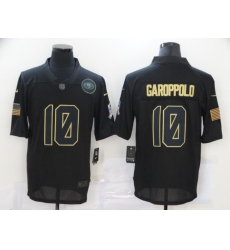 Nike San Francisco 49ers 10 Jimmy Garoppolo Black 2020 Salute To Service Limited Jersey