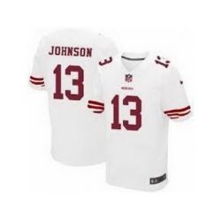 Nike San Francisco 49ers 13 Steve Johnson White Elite NFL Jersey