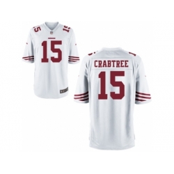 Nike San Francisco 49ers 15 Michael Crabtree White Game NFL Jersey