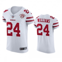 Nike San Francisco 49ers 24 K 27Waun Williams White Men 75th Anniversary Stitched NFL Vapor Untouchable Elite Jersey