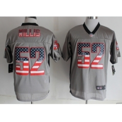 Nike San Francisco 49ers 52 Patrick Willis Grey Elite USA Flag Fashion Shadow NFL Jersey