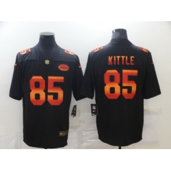 Nike San Francisco 49ers 85 George Kittle Black Colorful Fashion Limited Jersey