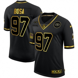 Nike San Francisco 49ers 97 Nick Bosa Black Gold 2020 Salute To Service Limited Jersey