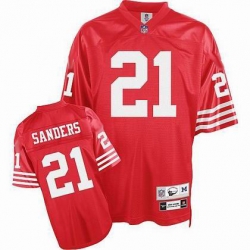 San Francisco 49ers 21 Deion Sanders Premier Throwback Team Color Jersey red