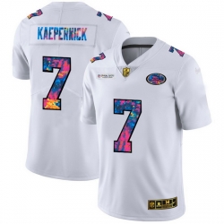 San Francisco 49ers 7 Colin Kaepernick Men White Nike Multi Color 2020 NFL Crucial Catch Limited NFL Jersey