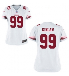 Women Nike 49ers 99 Javon Kinlaw White Game Stitched NFL Jersey