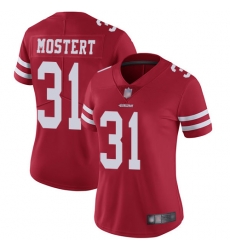 Women Nike San Francisco 49ers 31 Raheem Mostert Red Vapor Untouchable Limited Player NFL Jersey