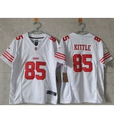 Women San Francisco 49ers 85 George Kittle White F U S E Vapor Untouchable Stitched Jersey Women San Francisco 49ers 85 George Kittle White F U S E Vapor Untouchable Stitched Jersey